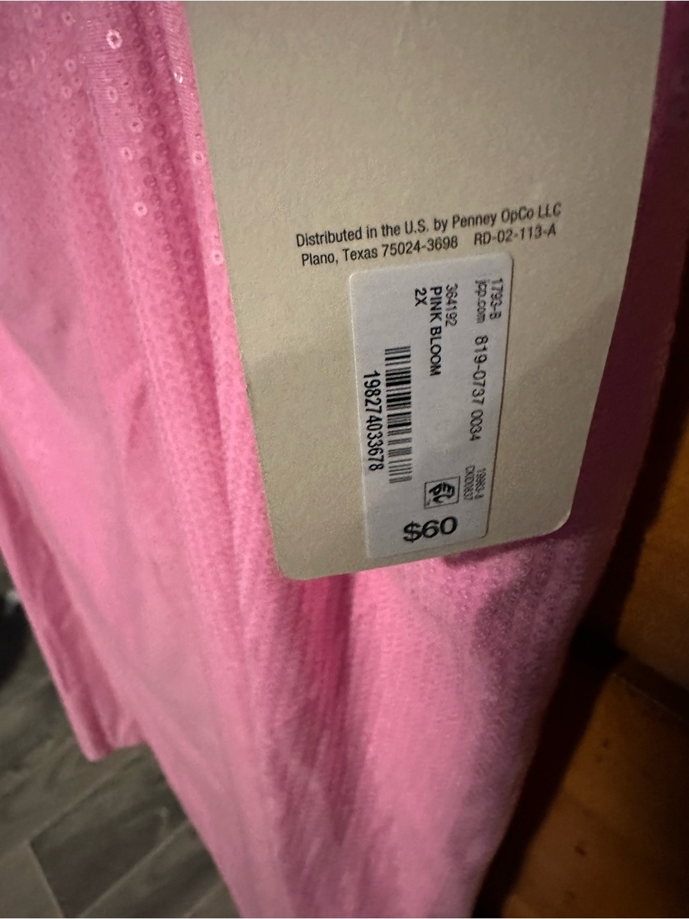 St. John's Bay Pink Bloom Sequin Skirt New With Tags Size 2X
